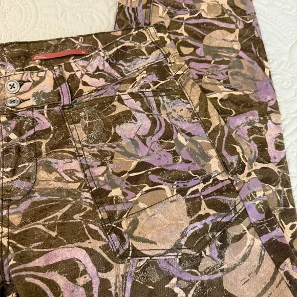 Anthropologie Pilcro The Wanderer Pants Jeans Metallic Gold Thread Design 29 - Picture 9 of 11